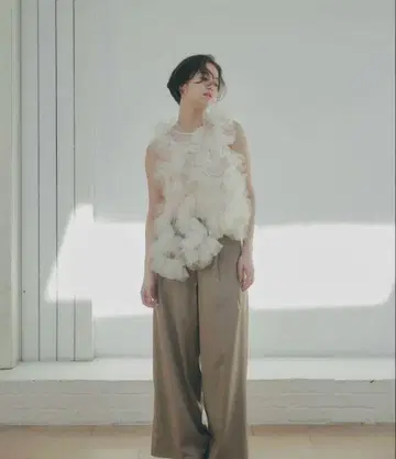 미사용 새상품 NOTREemor asymmetry tulle tops