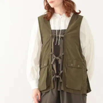 beams boy 2way 리본 밀리터리 베스트