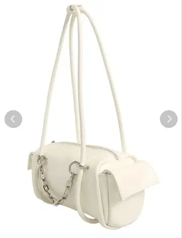 EMODA 롱 핸들 체인 백 화이트 미사용 새상품