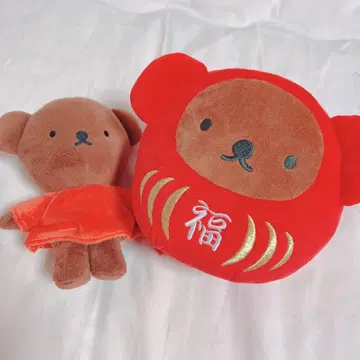 보리스 세키구치 미피 복 달마 봉제 인형 설날 달마 홍백