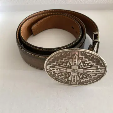 기간 한정 추가 가격 인하 - 실버 가죽 벨트 장식 버클