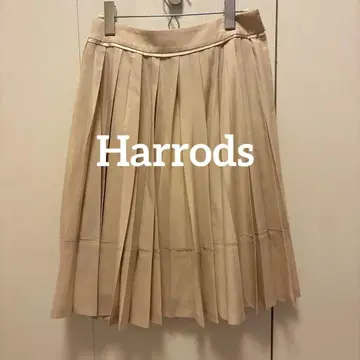 Harrods 베이지 플리츠 스커트 무릎 기장 1호