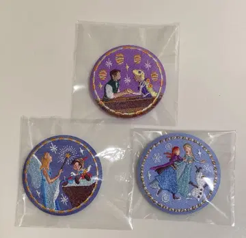 디즈니 자수 핀 배지 3개 세트