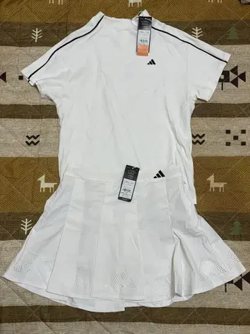adidas 여성용 골프웨어 화이트 상하의 세트