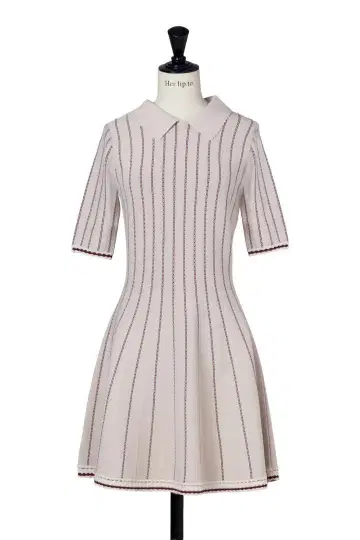 herlipto Striped Jacquard Knit Dress M