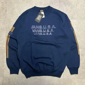 90s VANS USA 맨투맨 네이비 미사용 택 포함 L