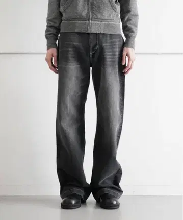 KAIKO SHINING FADED DENIM PANTS
