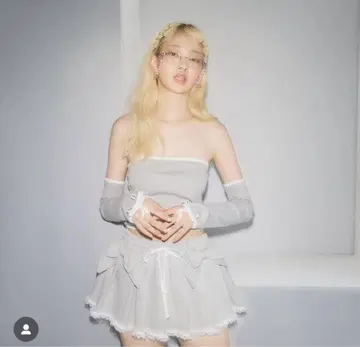 릴릴리 리본 암워머 베어 상의