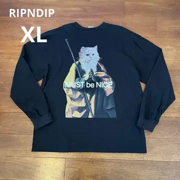 립앤딥 RIPNDIP 긴팔 티셔츠 고양이 프린트
