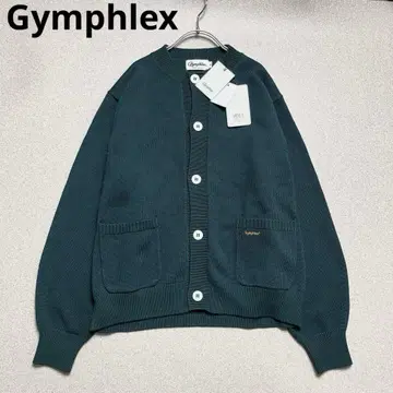 짐플렉스 크루넥 가디건 로고 자수