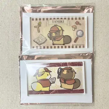너구리와 여우 탐정님 아크릴 블록