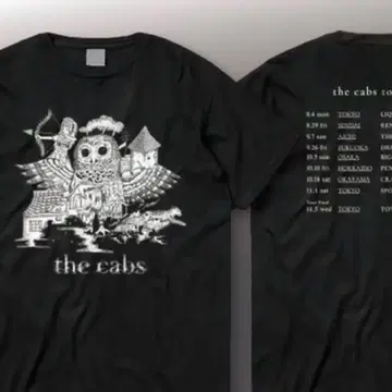 the cabs 2025 투어 재생의 풍경 투어 셔츠 XL