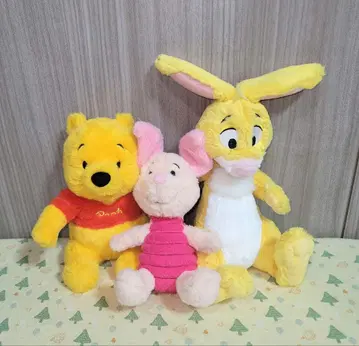 곰돌이 푸 플러피 미니 봉제 인형 3체 TDR