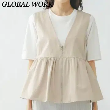 [ 새상품 ] GLOBAL WORK 글로벌 워크 페플럼 ZIP 베스트