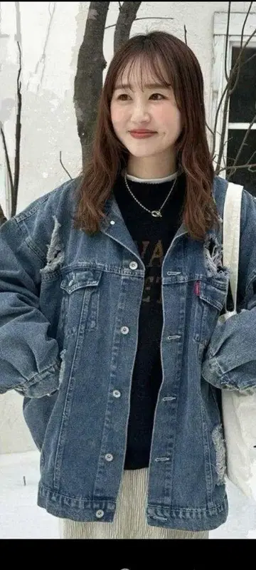 시마무라 HELM 데미지 가공 데님 자켓 L