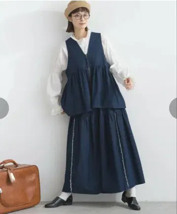 lupilien 루필리안 데님 바이오 워시 가공 개더 스커트