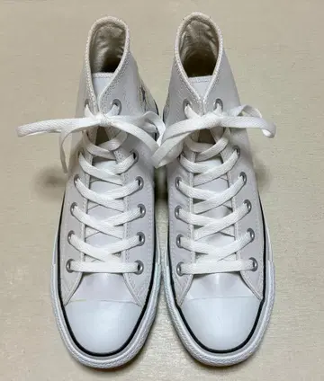 컨버스 올스타 가죽 HI 화이트 23cm 새상품