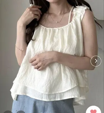 프릴 개더 상의