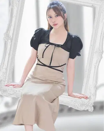 michellMacaron 볼레로 set 크로스 리본 원피스