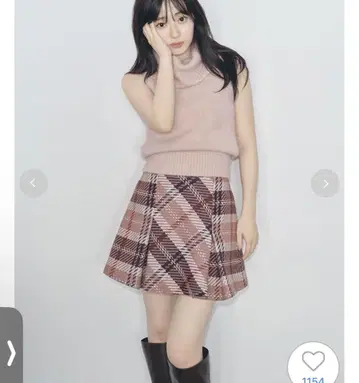 [택 포함 새상품] 스나이델 로빙 체크 미니 스커트