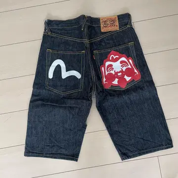 EVISU 도락 데님 숏팬츠 하프 팬츠