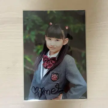 노자키 유아 친필 사인 사쿠라 학원 브로마이드