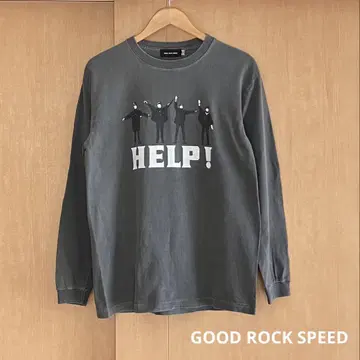 GOOD ROCK SPEED THE BEATLES 락 프린트 긴팔 티셔츠