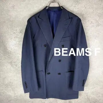 빔즈 F BEAMS F 더블 브레스트 테일러드 자켓 네이비