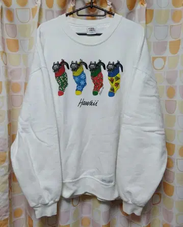 90s USA제 밤 고양이 맨투맨 사이즈 L