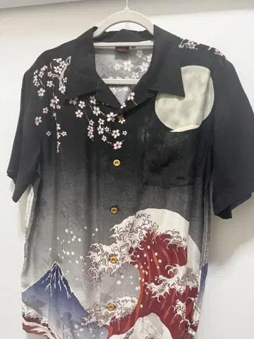에반게리온 x 니시키 콜라보 거친 파도 초호기 아로하 셔츠