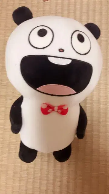팬더 봉제 인형 빨간색 나비 넥타이