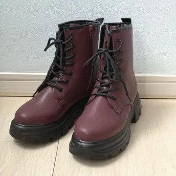 새상품급 yosuke 요스케 통굽 부츠 23.5cm 24cm 빨간색