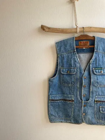 80's vintage denim vest