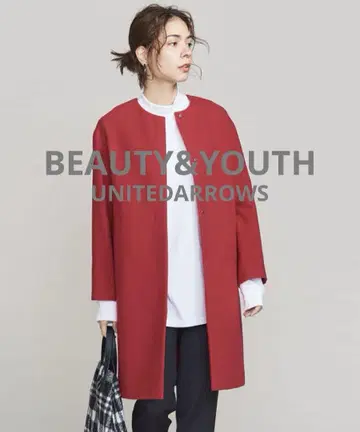 BEAUTY&YOUTH BY 모사 드레이프 노카라 코트 사이즈 S