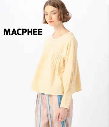 MACPHEE 코튼 피스다이 핀턱 풀오버