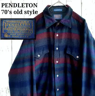 70년대 펜들턴 네이티브 무늬 셔츠 XL 빈티지 울 셔츠