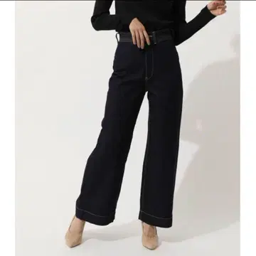 [ AZUL by moussy ] 와이드 팬츠 와이드 데님 XS