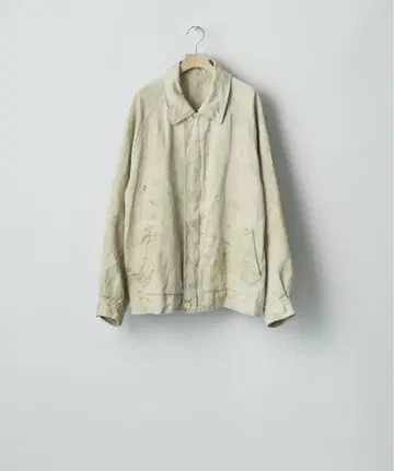 HEAVY LINEN HERRINGBONE ZIP JACKET