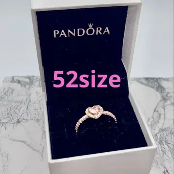 PANDORA 반지 68 핑크 하트