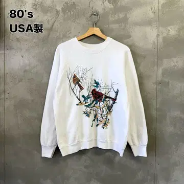 80s FRUIT OF THE LOOM USA제 맨투맨 새 동물