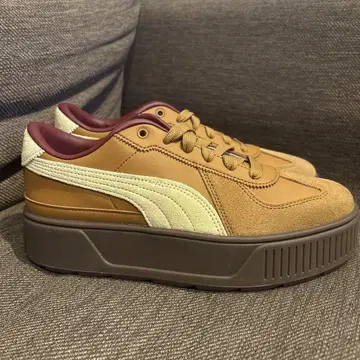 PUMA 카르멘 T2 캐러멜 라떼 통굽 24cm 미사용