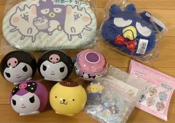 산리오 캐릭터 파우치 피규어 세트