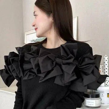 Bibiy RIBBON KNIT 리본 니트 블랙