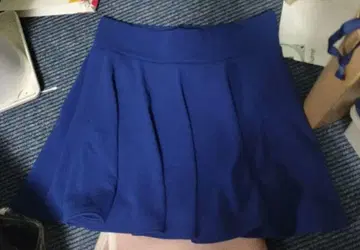파란색 플레어 스커트 플리츠 팬츠 포함