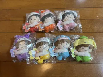 나니와단시 로손 산리오 콜라보 마스코트 봉제 인형 전 7세트