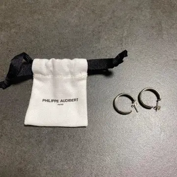 PHILIPPE AUDIBERT PARIS 실버 후프 귀걸이