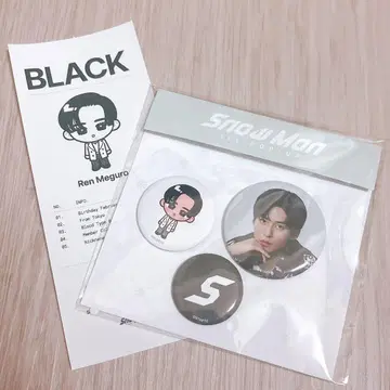 Snow Man 1st POPUP 한국 메구로 렌 캔뱃지 진단서 포함