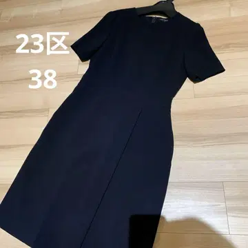 새상품급 23구 트리아세테이트 네이비 반팔 원피스 포멀 수험복