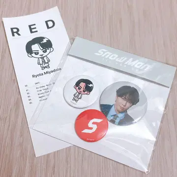 Snow Man 1st POPUP 한국 미야타테 료타 캔뱃지 진단서 포함