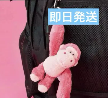 니키 NICI 봉제 인형 키링 핑크 고릴라 글리터 하트